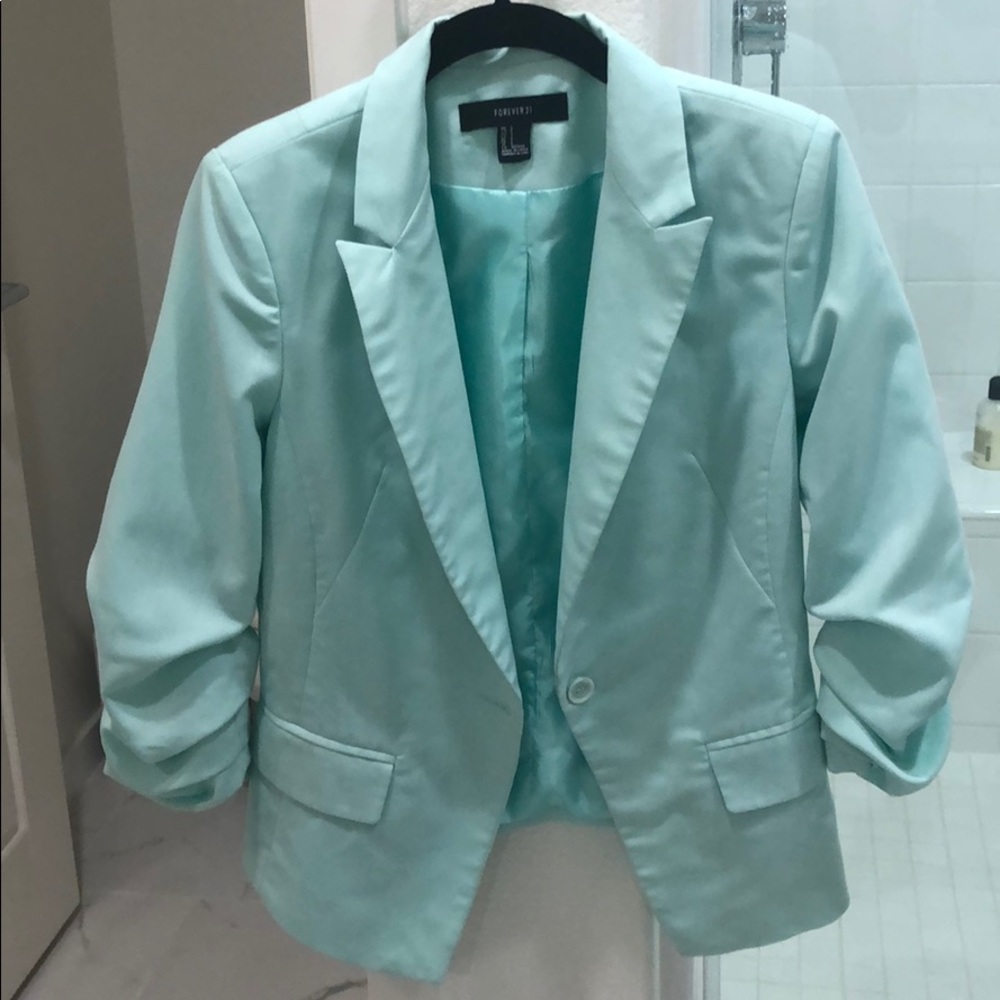 Mint green blazer
